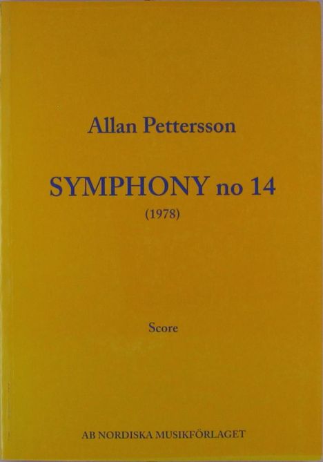 Allan Pettersson: Sinfonie Nr. 14, Noten