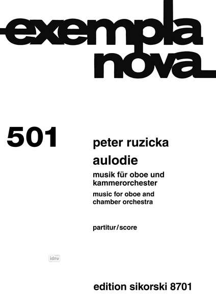 Peter Ruzicka: Aulodie, Noten