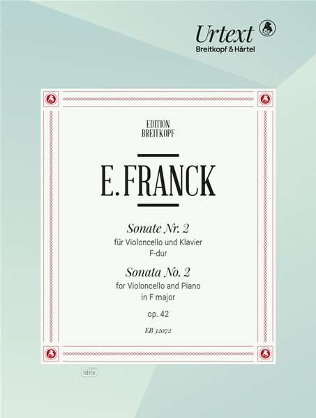 Eduard Franck: Sonate Nr. 2 für Violoncello und Klavier F-dur op. 42, Noten