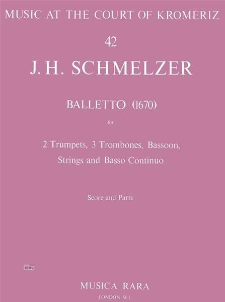 Johann Heinrich Schmelzer: Balletto (1670), Noten
