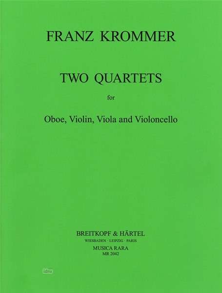 Franz Krommer: Zwei Quartette in C und F, Noten