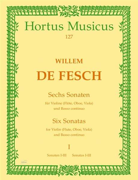 Willem de Fesch: Sechs Sonaten für Violine (Flö, Noten