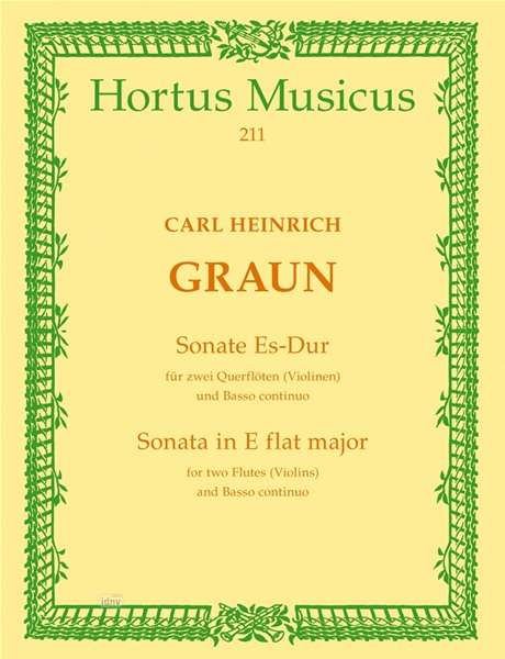 Carl Heinrich Graun: Sonate für 2 Flöten (Violinen), Noten