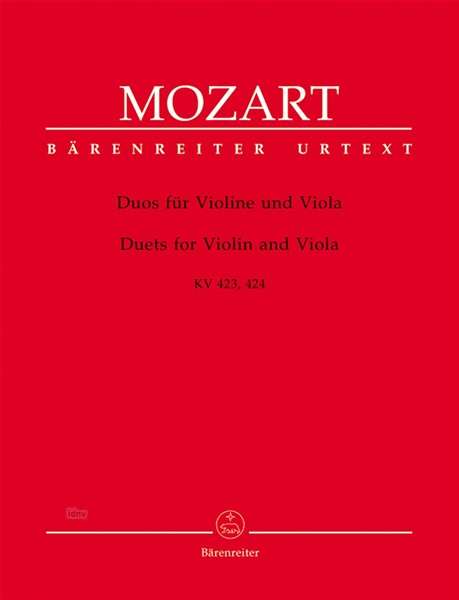 Duos für Violine und Viola KV 423 und KV 424, Partitur und Einzelstimmen, Noten