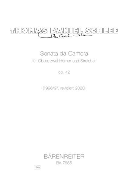 Thomas Daniel Schlee: Sonata da Camera op. 42, Noten