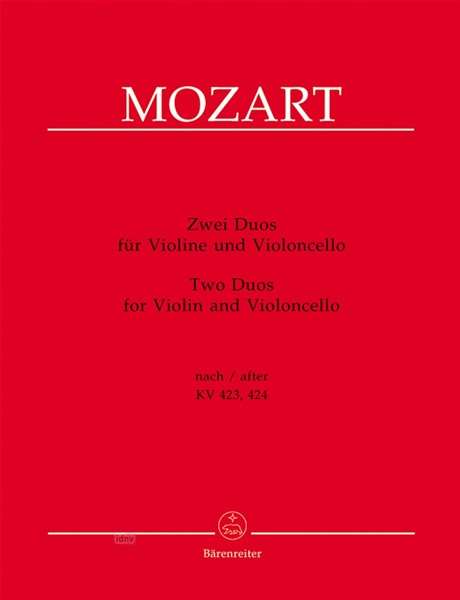 Wolfgang Amadeus Mozart: Duos für Violine und Violoncel, Noten
