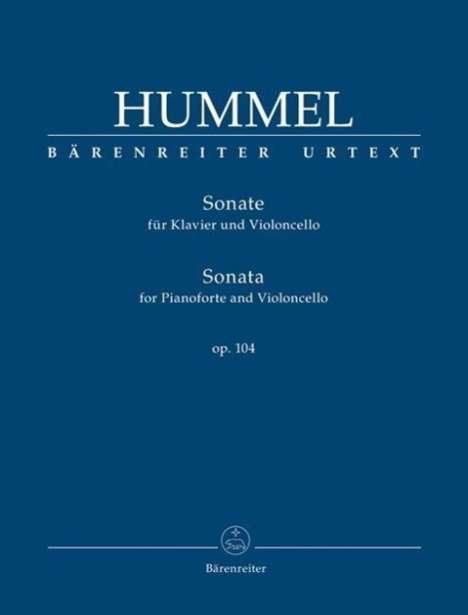 Johann Nepomuk Hummel: Sonate für Klavier und Violoncello op. 104, Noten