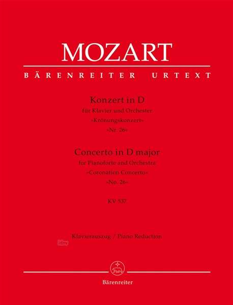 Wolfgang Amadeus Mozart: Konzert für Klavier und Orchester Nr. 26 D-Dur KV 537 "Krönungskonzert", Noten