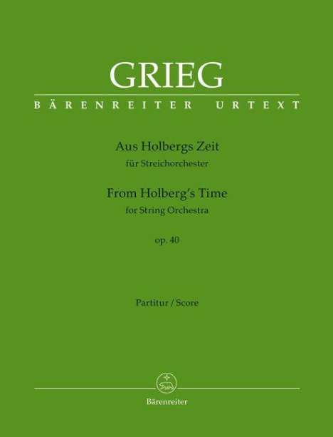 Edvard Grieg: Rinne-Schroeder, C: Aus Holbergs Zeit op. 40 -Suite im alten, Buch