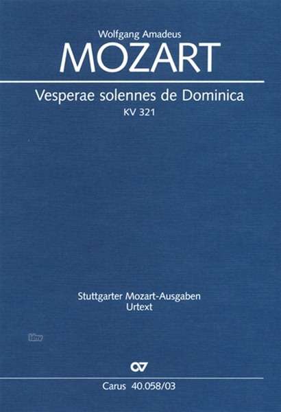 Vesperae solennes de Dominica KV 321, Klavierauszug, Noten
