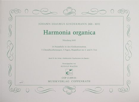 Kindermann: Harmonia organica, Noten