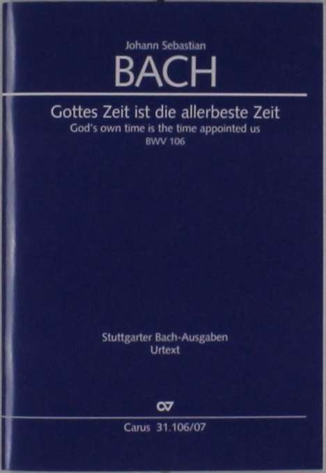 Johann Sebastian Bach: Gottes Zeit ist die allerbeste Zeit F-Dur BWV 106 (1707/1708), Noten