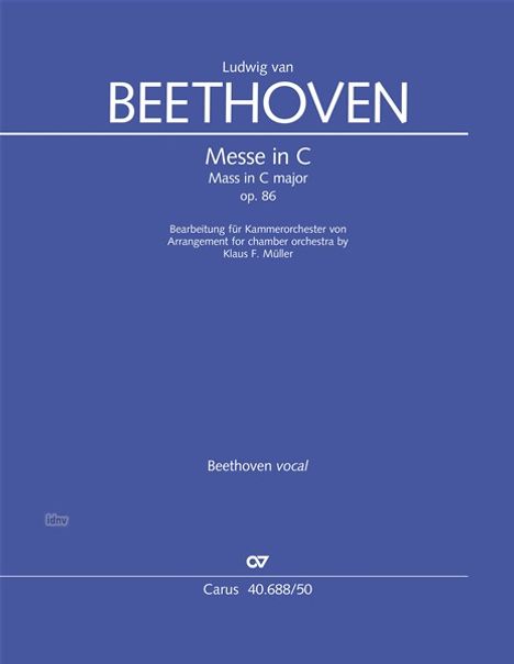 Ludwig van Beethoven: Messe in C C-Dur op. 86, Noten
