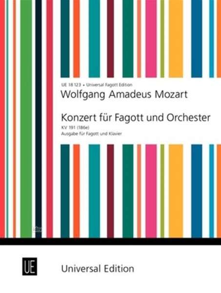 Wolfgang Amadeus Mozart: Konzert für Fagott und Klavier B-Dur KV 191 (186e), Noten