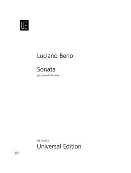 Luciano Berio: Sonata für Klavier für Klavier (2001), Noten