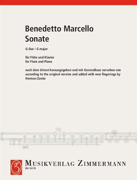 Benedetto Marcello: Sonate G-Dur nach dem Urtext, Noten