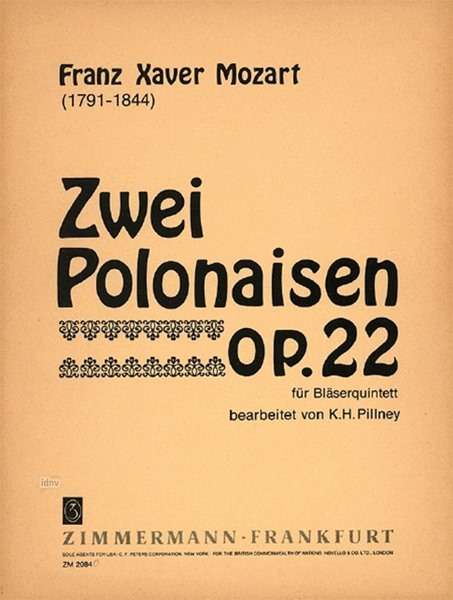 Franz Xaver Mozart: Zwei Polonaisen für Flöte, Obo, Noten