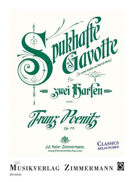 Franz Poenitz: Spukhafte Gavotte op. 75 (1907), Noten