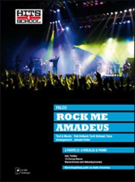 Rock Me Amadeus, für 3-stimmigen Chor und Klavier, Partitur, 10 Chorpartituren und Klavierstimme, Noten