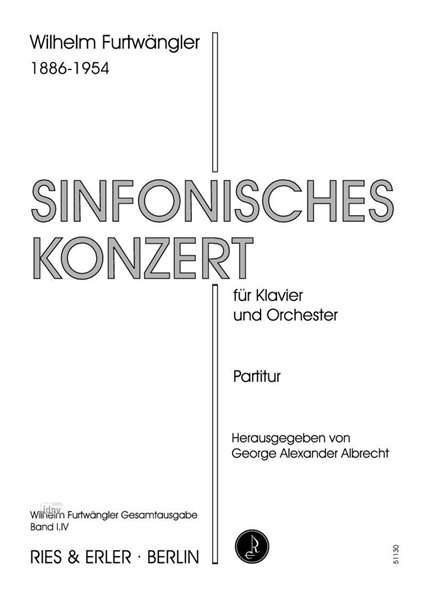 Wilhelm Furtwängler: Sinfonisches Konzert, Noten