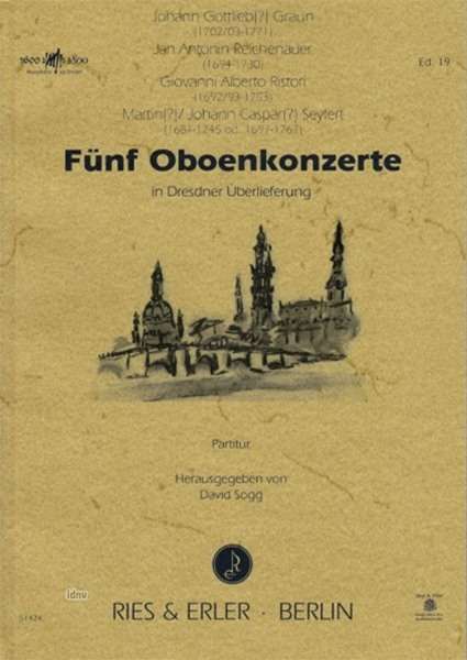 Johann Gottlieb Graun: Fünf Oboenkonzerte, Noten