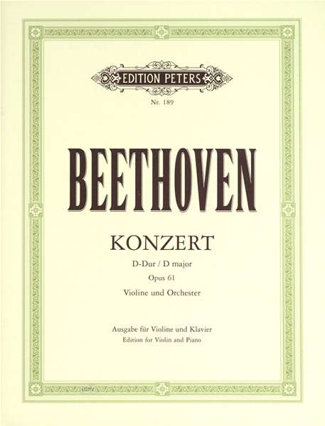Violinkonzert D-Dur op.61, Klavierauszug, Noten