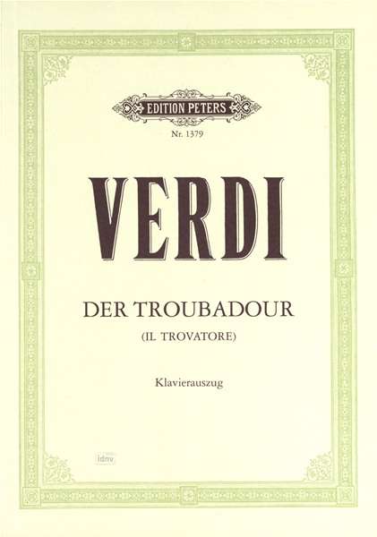 Der Troubadour (deutsch/italie, Noten