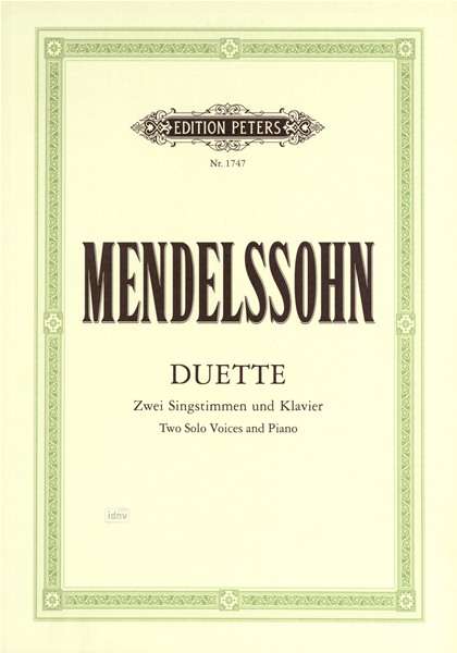 Felix Mendelssohn Bartholdy: Duette, Buch