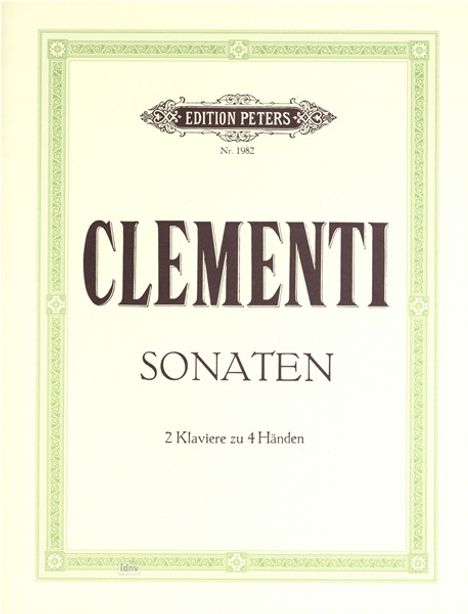Muzio Clementi: 2 Sonaten  für 2 Klaviere zu 4, Noten