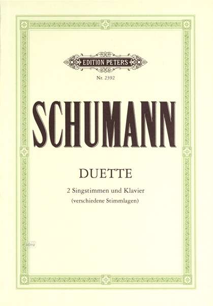Robert Schumann (1810-1856): 34 Duette, Buch