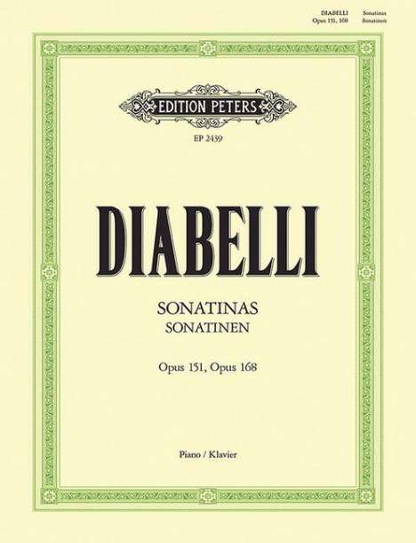 Anton Diabelli: Sonatinen für Klavier op. 151 / 168, Noten