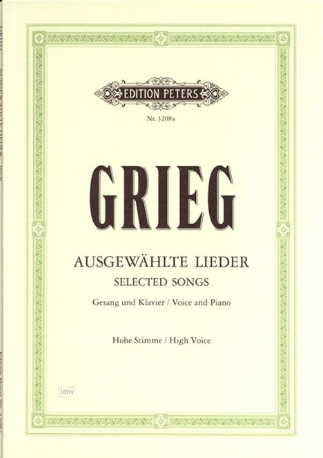 Edvard Grieg: Grieg, Edvard       :60 Ausgew. Lieder /SGST-H, Noten