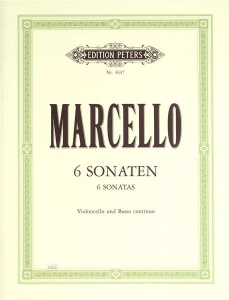 6 Sonatas for Cello and Continuo: Continuo Realized for Harpsichord/Piano (Continuo Cello Ad Lib.), Buch