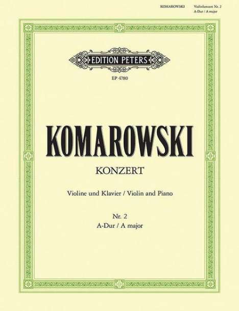 Anatoli Komarowski: Konzert Nr. 2 A-Dur, Noten