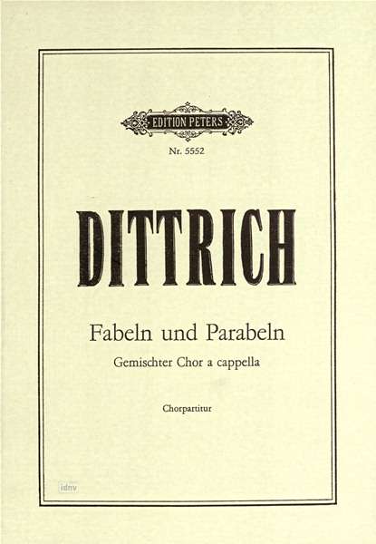 Paul Heinz Dittrich: Fabeln und Parabeln zu singen mit den Schnabeln, Noten