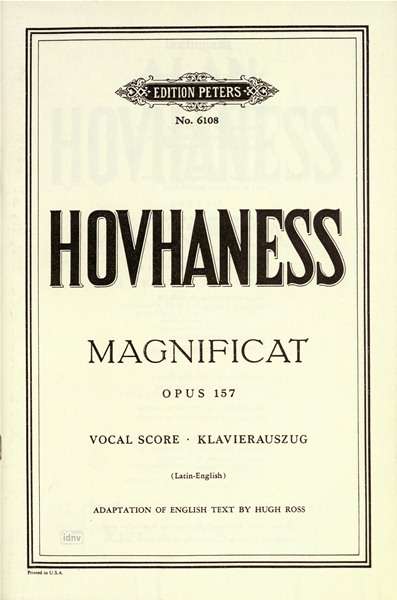 Alan Hovhaness: Magnificat op. 157, Noten