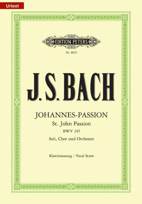 Johannes-Passion BWV 245 / URTEXT, Buch