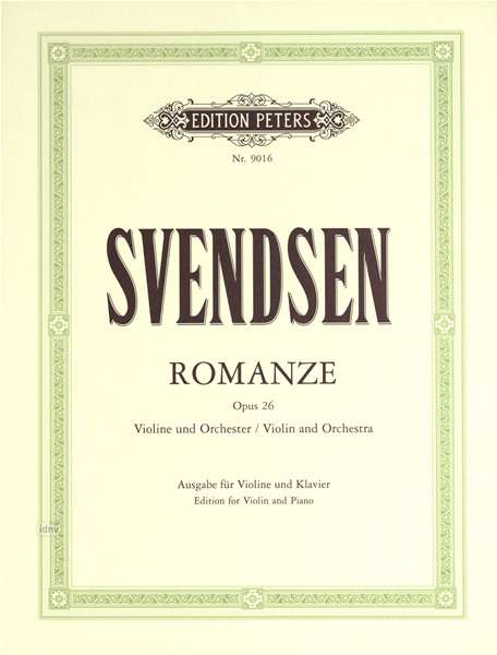 Johan Svendsen: Svendsen, Johan Seve:Romanze G-Dur op. 26 /KP/, Noten