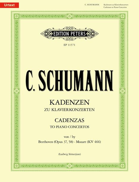 Clara Schumann (1819-1896): Kadenzen zu Klavierkonzerten - von Beethoven (Opus 37, Opus 58) und Mozart (KV466), Buch