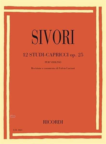 Camillo Sivori: 12 Studi-Capricci Op. 25, Noten