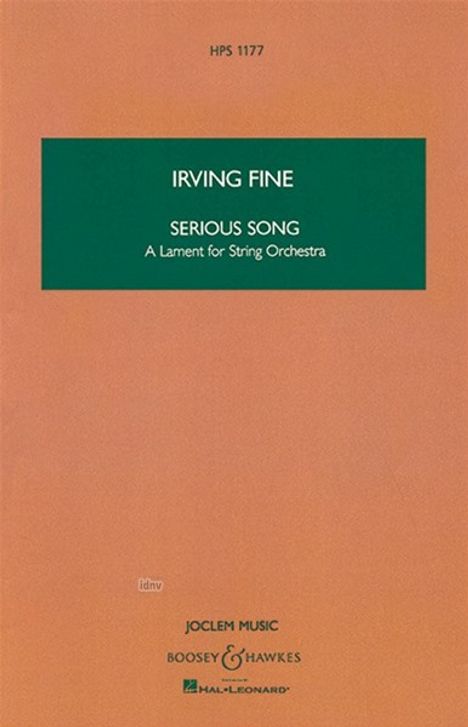Irving Fine: Serious Song, Noten