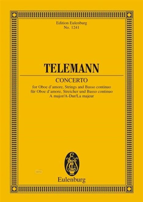 Georg Philipp Telemann: Konzert A-Dur, Noten