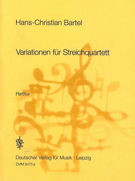 Hans-Christian Bartel: Variationen, Noten