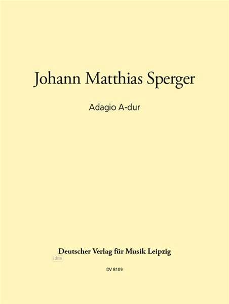 Johannes Matthias Sperger: Sperger, Johann Matt:Adagio A-dur /KA /KB,Klav, Noten
