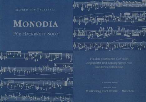 Alfred von Beckerath: Monodia, Noten