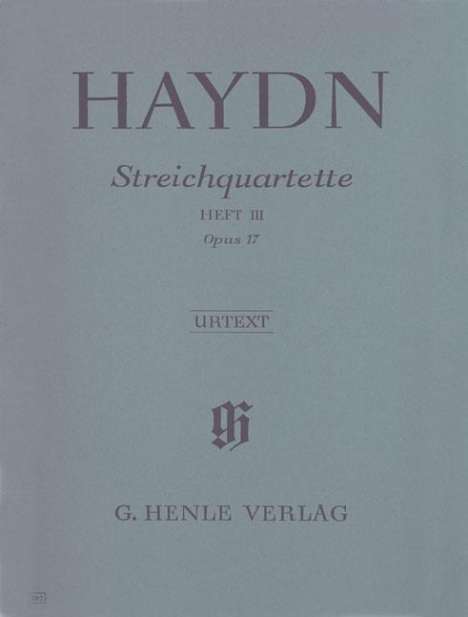 Haydn, J: Streichquartette Heft III op. 17, Buch