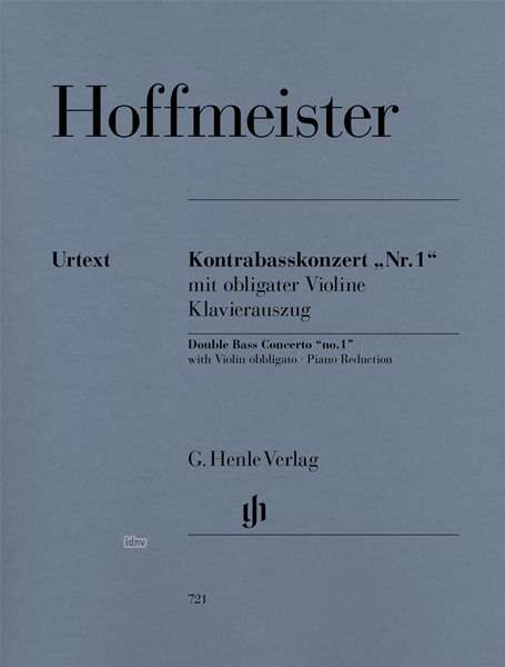 Franz Anton Hoffmeister: Kontrabasskonzert Nr. 1, Noten