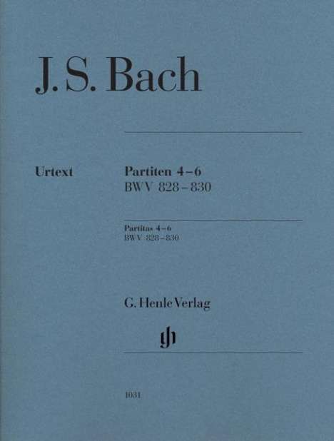Bach, J: Partiten 4-6 BWV 828-830, Noten