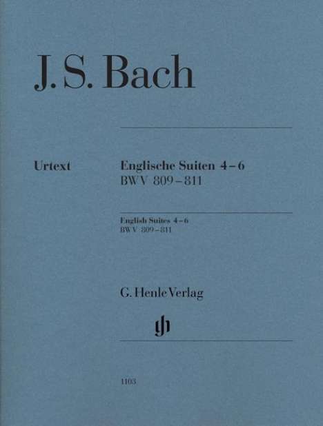Englische Suiten Nr.4-6 BWV 809-811, für Klavier, Noten