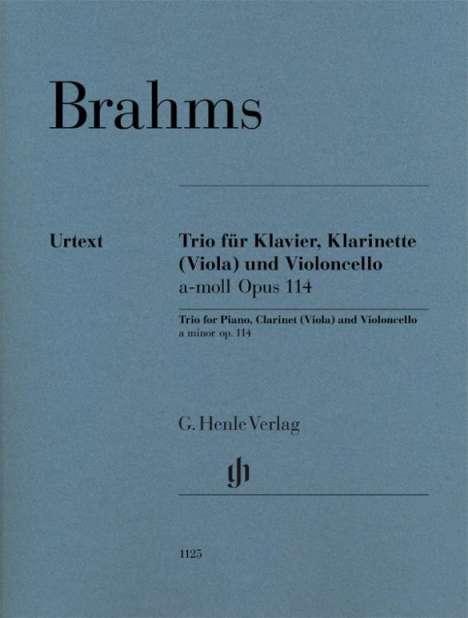 Johannes Brahms (1833-1897): Trio für Klavier, Klarinette (Viola) und Violoncello a-moll op. 114, Buch